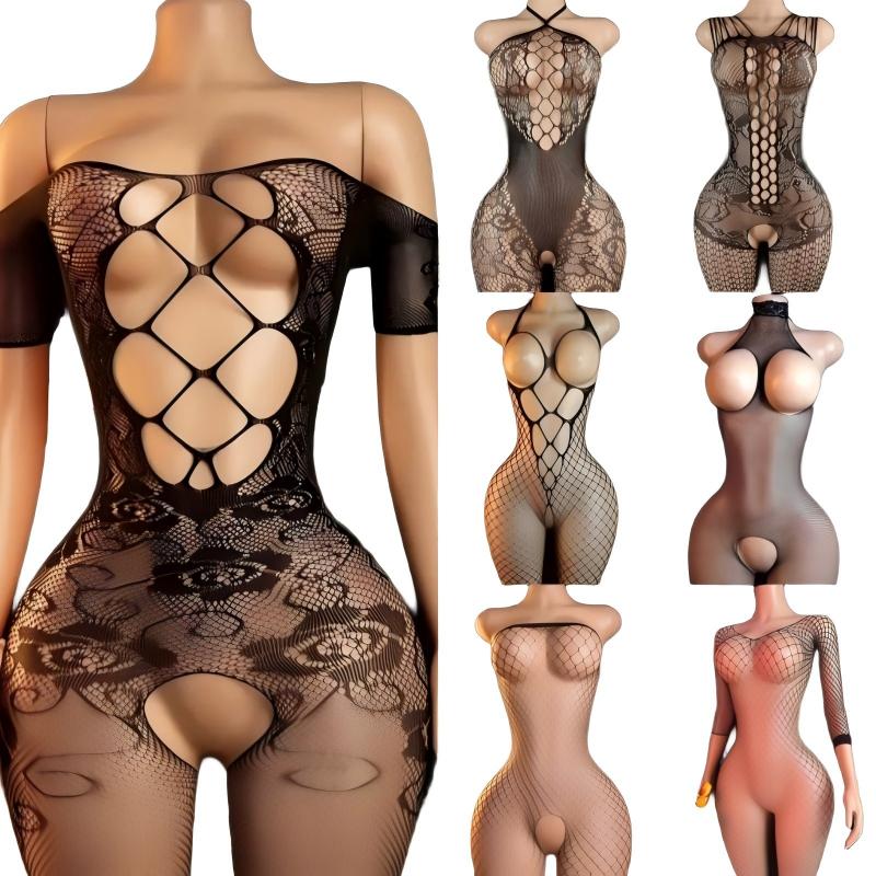 Bodystocking Fishnet - Erotisches Dessous-Set für Frauen, Spitze, transparente