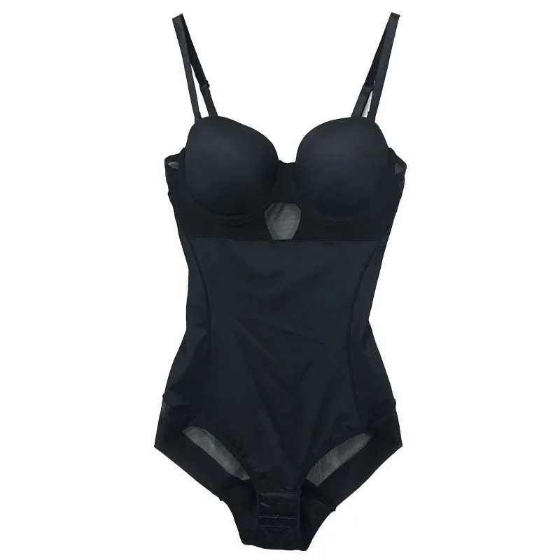 Shapewear Bodysuit Firm - Spaghetti-Träger-Bodys, Kompressions-Bodysuits, offener Schritt, Wear, schlankmachender